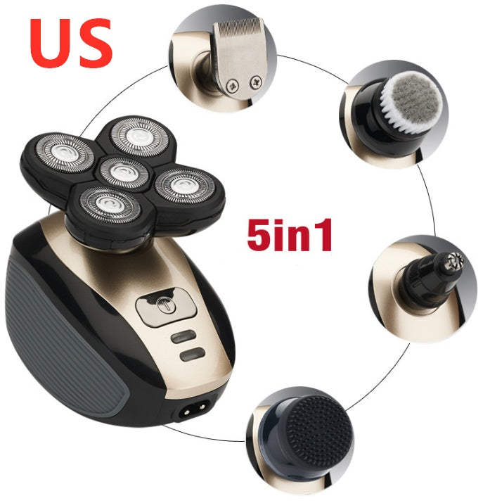 5 in 1 Multifunctional Electric Shaver 5 Blades Razor for Men Shaved Head Rechargeable Shaving Machine Beard Nose Hair Trimmer